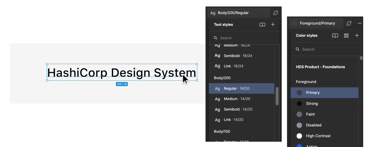 Applying styles to a text layer